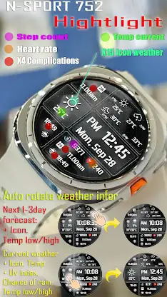 N-SPORT752 Hybird Watch Face screenshot 5