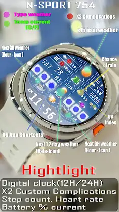 N-SPORT754 Weather Dial Watch screenshot 3