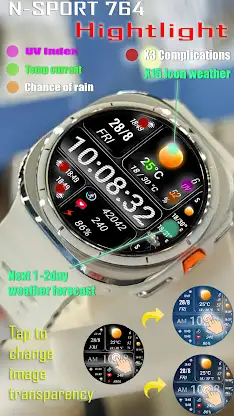 N-SPORT764 Weather Colors Dial screenshot 3