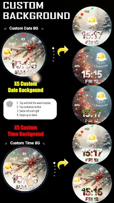 N-SPORT777 Xmas Snow WatchFace screenshot 5