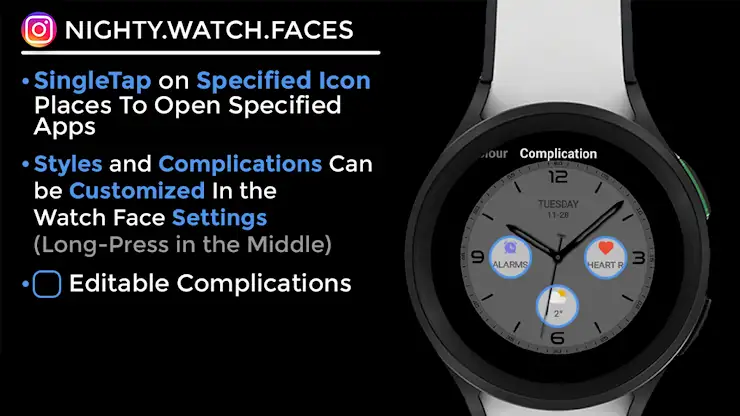 Night 45 - watch face screenshot 13