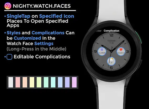 Night 45 - watch face screenshot 6