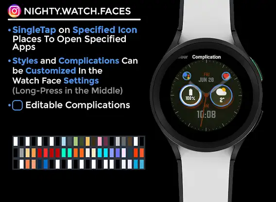 Night 68 - watch face screenshot 6