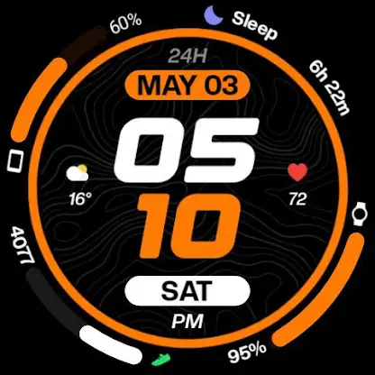 Night 96 - watch face screenshot 1