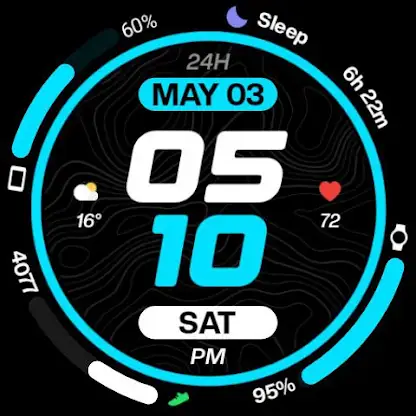 Night 96 - watch face screenshot 2