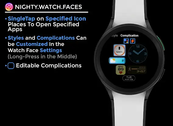 Night ver 08 - watch face screenshot 6