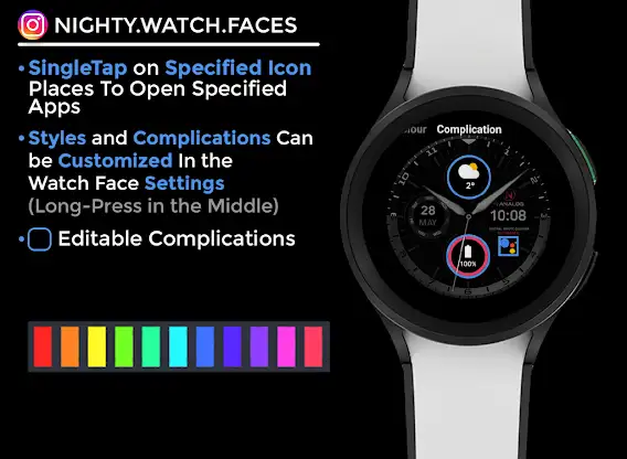 Night ver 09 - watch face screenshot 6