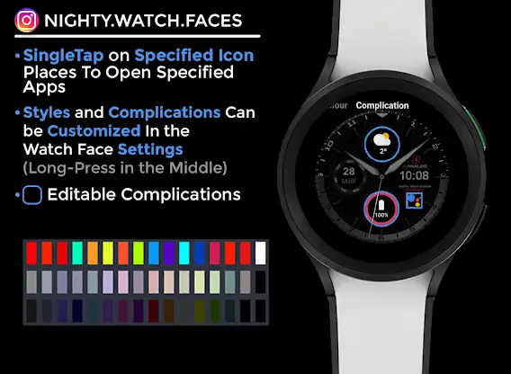 Night ver 11 - watch face screenshot 6