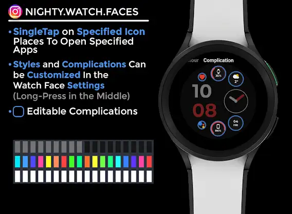 Night ver 12 - watch face screenshot 6