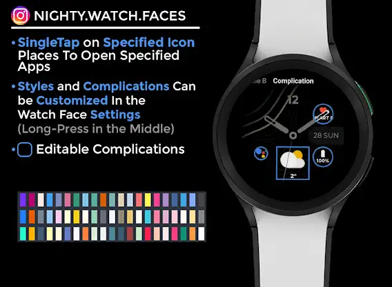 Night ver 17 - watch face screenshot 6