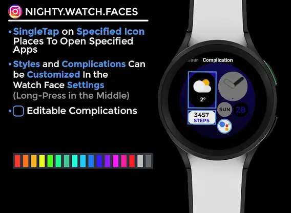Night ver 18 - watch face screenshot 6