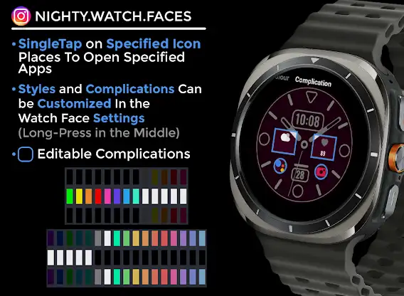 Night ver 23 - watch face screenshot 6