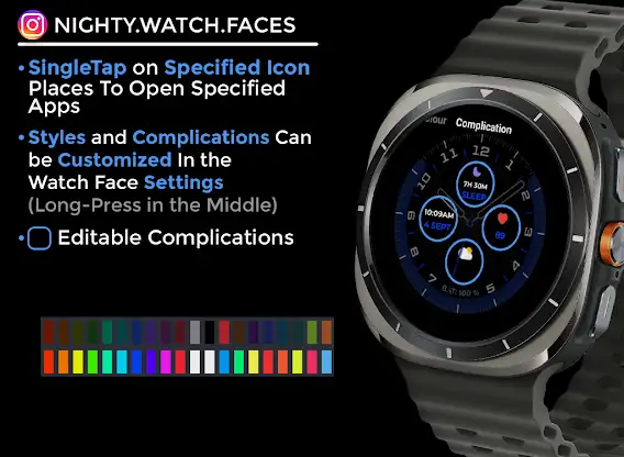 Night ver 24 - watch face screenshot 6