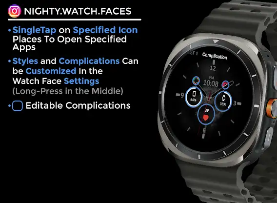 Night ver 26 - watch face screenshot 6