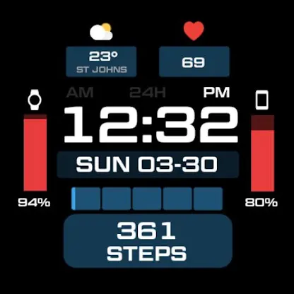 Night ver 73 - watch face screenshot 1