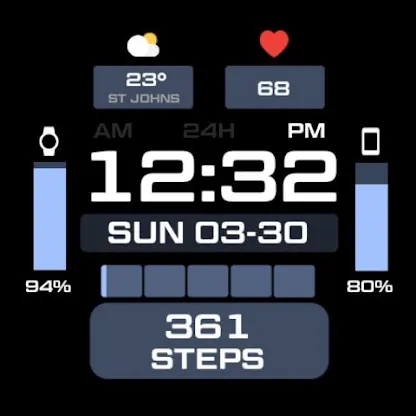 Night ver 73 - watch face screenshot 4