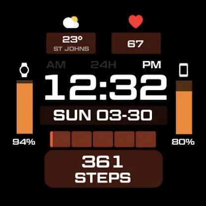 Night ver 73 - watch face screenshot 3