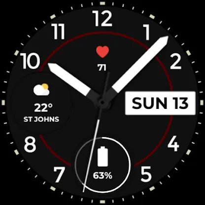 Night ver 75 - watch face screenshot 1