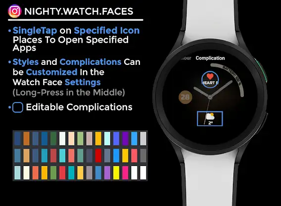 Nighty Analog 07 - watch face screenshot 6