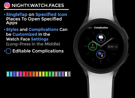 Nighty Analog 08 - watch face screenshot 6