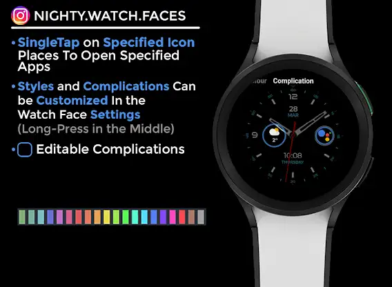 Nighty Analog 09 - watch face screenshot 6