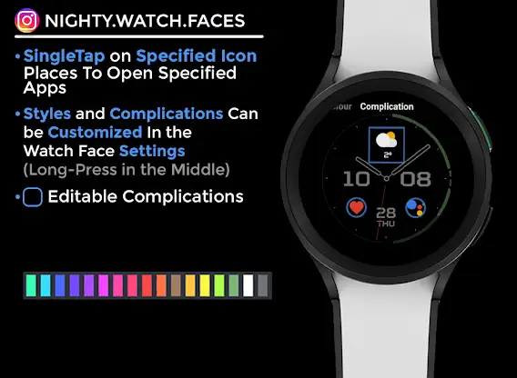 Nighty Analog 10 - watch face screenshot 6