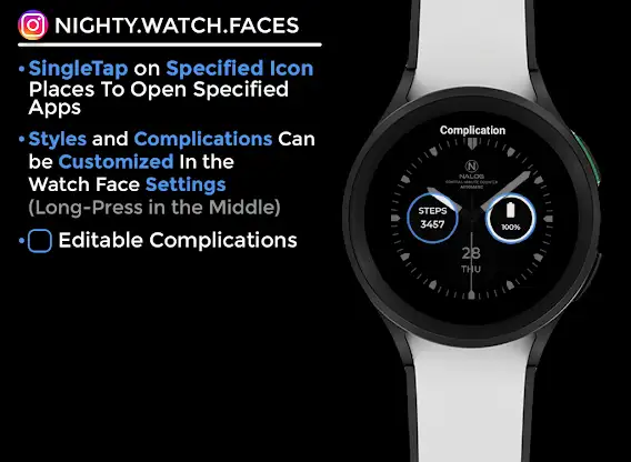 Nighty Analog 11 - watch face screenshot 6