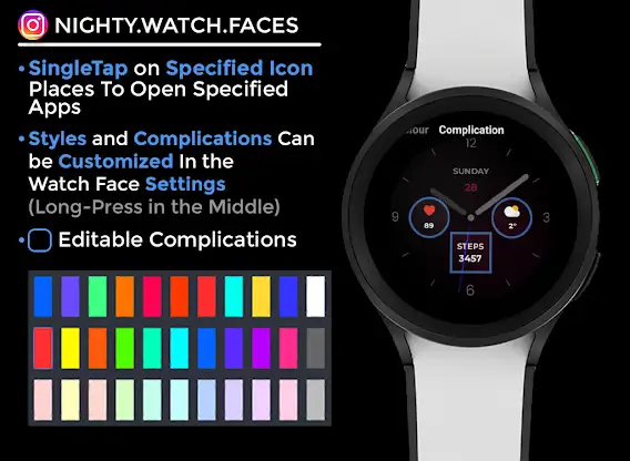 Nighty Analog 14 - watch face screenshot 6