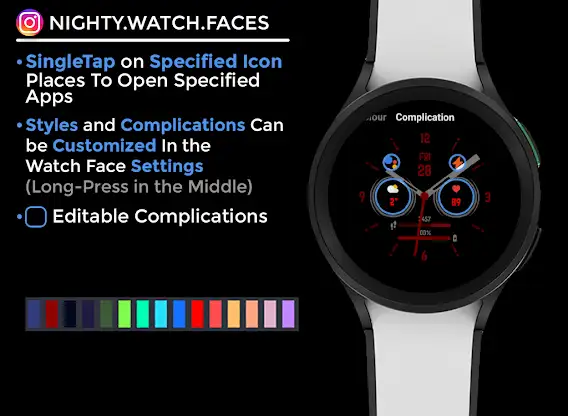 Nighty Analog 16 - watch face screenshot 6