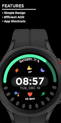 Nighty Digital 21 - watch face screenshot 2