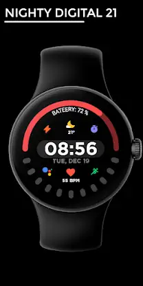 Nighty Digital 21 - watch face screenshot 1