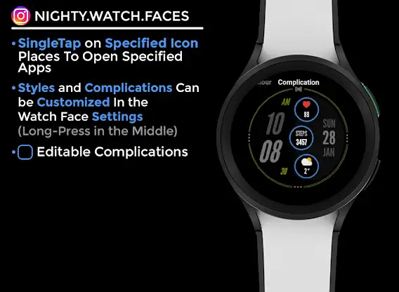 Nighty Digital 23 - watch face screenshot 6