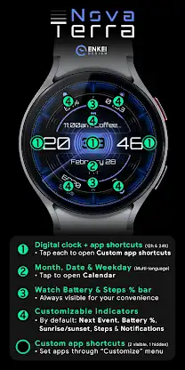 Nova Terra - watch face screenshot 5