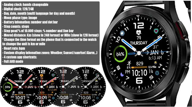 NTV002 - Minimal II watch face screenshot 5