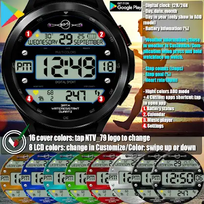 NTV516 - N Digital watch face screenshot 6