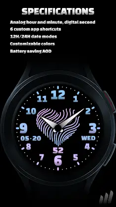 NW Love Multicolor Watch Face screenshot 3