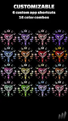 NW Love Multicolor Watch Face screenshot 2