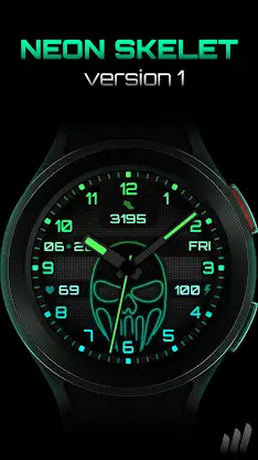 NW Neon Skelet Watch Face screenshot 1