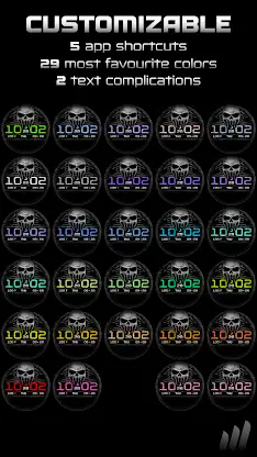NW Skull Wear OS Watch Face screenshot 3