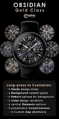 OBSIDIAN Gold Class watch face screenshot 3