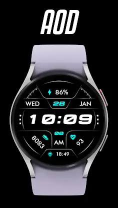 Oled - Digital v6 | watch face screenshot 6