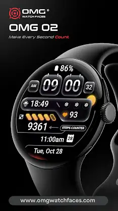 Digital Watch Face - OMG 02 screenshot 5
