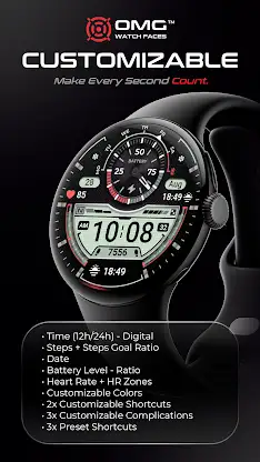 OMG 406 - Digital Watch Face screenshot 2
