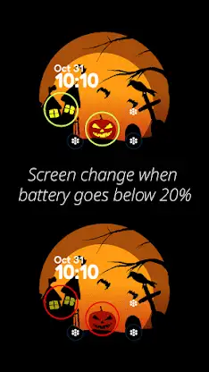 Onion watchface Halloween screenshot 2