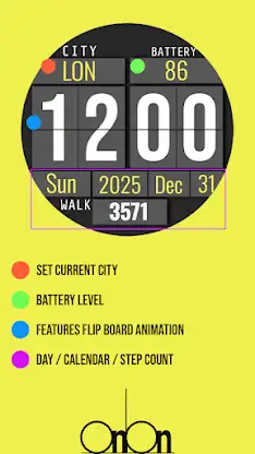 Onion watchface Flip Board screenshot 3