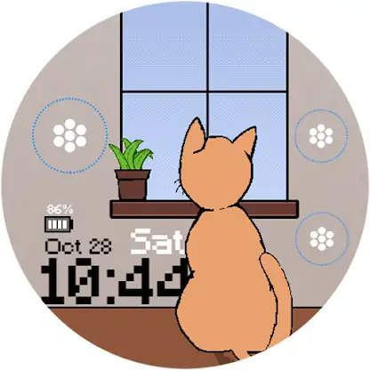 OniOn watchface cat pixel screenshot 6