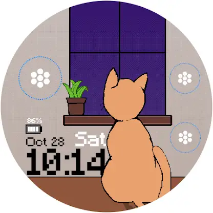 OniOn watchface cat pixel screenshot 8