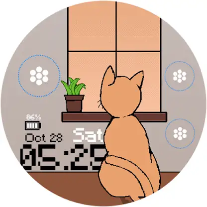 OniOn watchface cat pixel screenshot 7