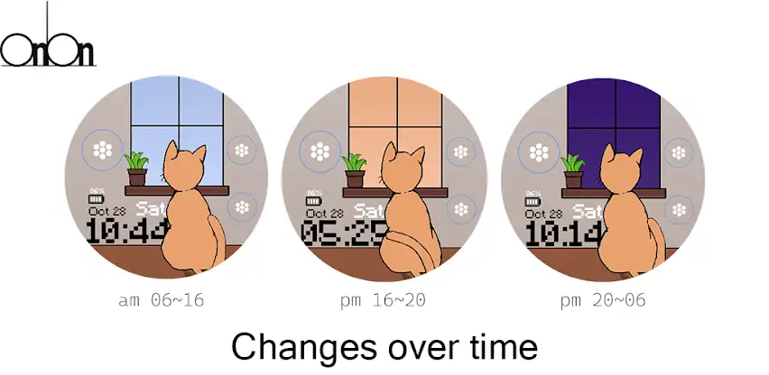 OniOn watchface cat pixel screenshot 4