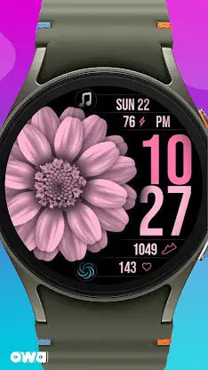Flower Animated Watch Face 033 screenshot 1